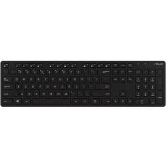 Клавиатура + мышь Asus W5000 клав:черный/черный мышь:черный USB беспроводная slim Multimedia 