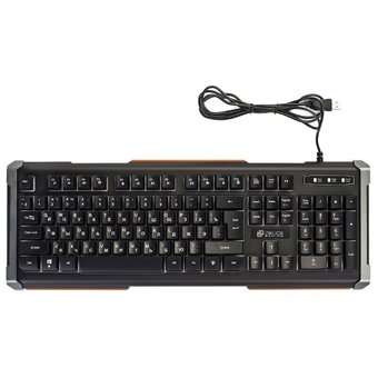  Клавиатура Oklick 717G Black Death черный/серый USB Multimedia for gamer LED 