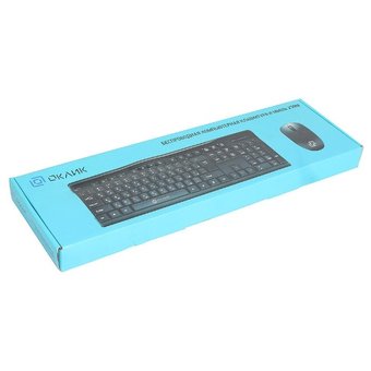  Клавиатура + мышь Oklick 230M клав:черный мышь:черный USB беспроводная 