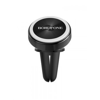  Автомобильный держатель Borofone BH6 Platinum metal magnetic in-car holder for air outlet, black 