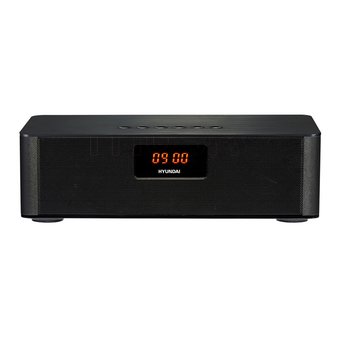  Радиобудильник Hyundai H-RCL340 черный LCD подсв:красная часы:цифровые FM 