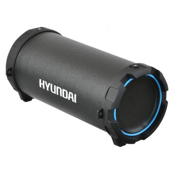  Портативная колонка Hyundai H-PAC220 черный/голубой 10W 1.0 BT/3.5Jack/USB 