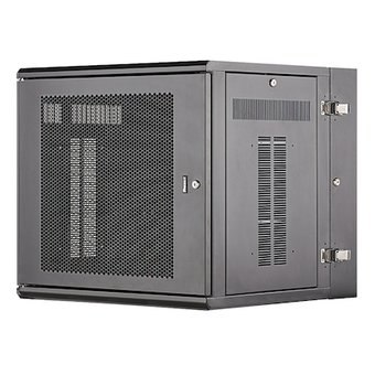  Шкаф коммутационный Panduit (PZWMC12P) черный настенный 12U 635x635мм пер.дв.перфор. металл направл.под винты 115кг 