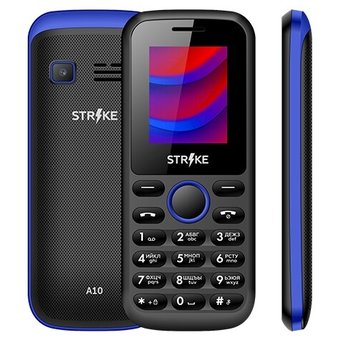  Мобильный телефон Strike A10 черный+синий 