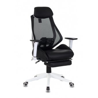  Кресло игровое Бюрократ CH-W770/BLACK черный искусст.кожа/сетка (пластик белый) 