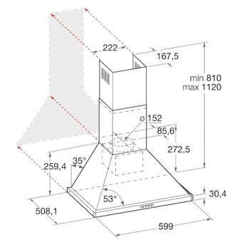  Вытяжка Hotpoint-Ariston HHPN 6.5F LM AN 