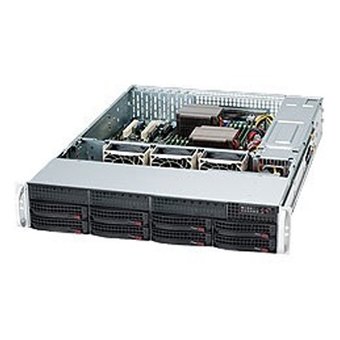  Корпус Supermicro (CSE-825TQC-R1K03LPB) 8x 3.5" Hot-swap SAS3/ SATA Drive Bays & 2x Fixed 3.5" Drive Bays, 1000W Redundant PWS, SAS3(12 Gbps) 