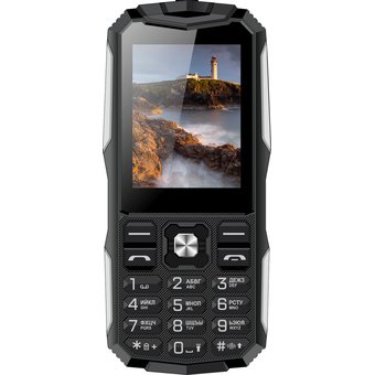  Мобильный телефон Vertex K213 black/silver 