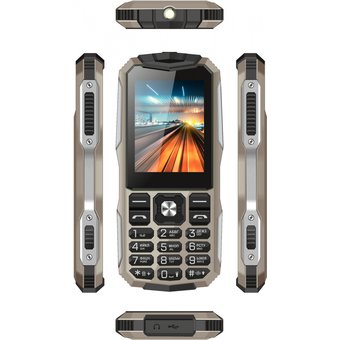  Мобильный телефон Vertex K213 sand/silver 