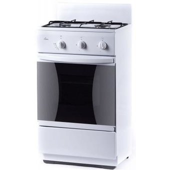 Плита Flama CG 32010 W белый (без крышки) реш.сталь 