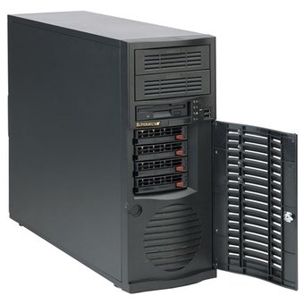 Корпус Supermicro SC733 (CSE-733TQ-500B) Midi Tower, Extended ATX, 7 slots, USB 2.0, Steel, PSU 500W, Black 