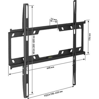  Кронштейн Holder F4614-B черный 32"-55" макс.40кг фиксированный 