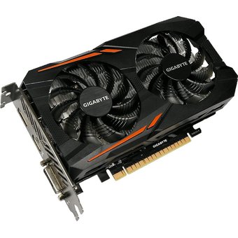  Видеокарта Gigabyte GV-N1050OC-2GD PCI-E nVidia GeForce GTX 1050 2048Mb 128bit GDDR5 1379/7008 DVIx1/HDMIx1/DPx1/HDCP Ret 