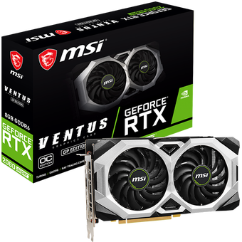  Видеокарта MSI RTX 2060 Super Ventus GP OC PCI-E nVidia GeForce RTX 2060Super 8192Mb 256bit GDDR6/14000/HDMIx1/DPx3/HDCP Ret 