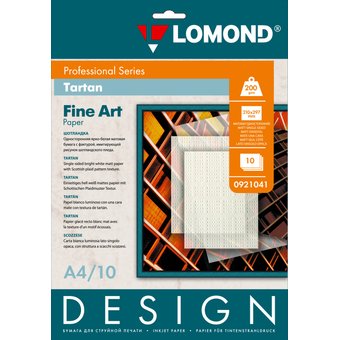  Бумага Lomond 0917041 A4/200г/м2/10л/белый матовое кожа для струйной печати 