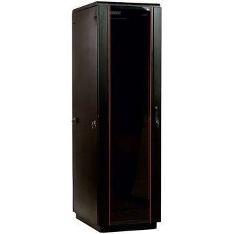  Шкаф серверный ЦМО ШТК-М-42.8.10-1ААА-9005 черный 42U 800x1000мм пер.дв.стекл 2 бок.пан. 550кг 