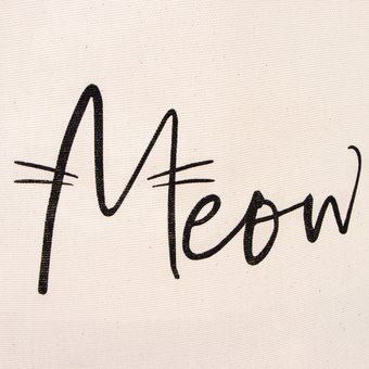  Сумка-шопер Meow без молнии, без подкладки, цвет бежевый (4913068) 