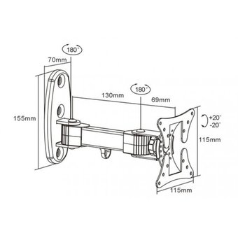  Кронштейн ITech LCD32B чёрный 
