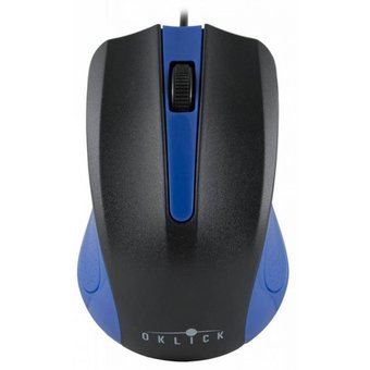  Мышь Oklick 225M Black/Blue, 1200dpi, 2кн, USB 