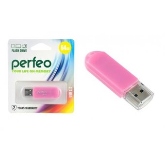  USB-флешка 8GB USB 2.0 Perfeo C03 Pink (PF-C03P008) 