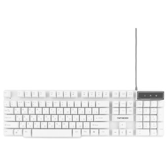  Клавиатура Гарнизон GK-200 White, USB, механизированные клавиши 