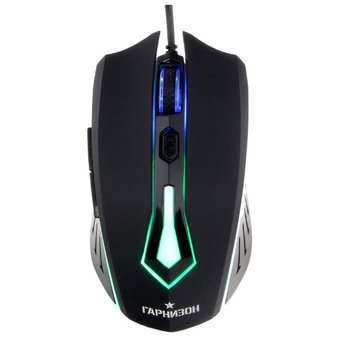  Мышь игровая Гарнизон GM-700G, "Алкес", Black, USB, софт тач, 1600 dpi, 5 кн.+колесо-кнопка 