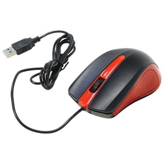  Мышь Oklick 225M Black/Red, 1200dpi, 2кн, USB 