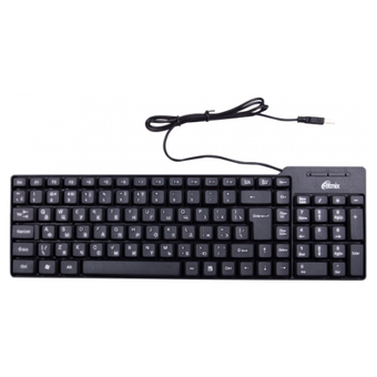  Клавиатура Ritmix RKB-100 Black, Classic, USB, 102 кн., регулировка угла наклона, кабель: 1,3 м 
