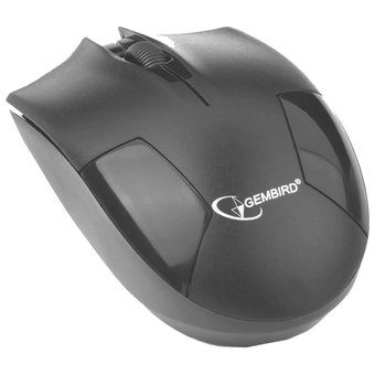  Мышь Gembird MUSW-300 Black, Wireless, USB, 2кн.+колесо-кнопка, 2.4ГГц, 1000 dpi 