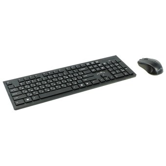  Клавиатура и мышь Oklick 250M Wireless, Black, USB, Slim 