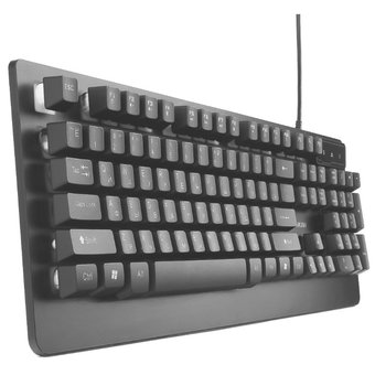  Клавиатура игровая Гарнизон GK-310G, металл, синяя подсветка, код "Survarium", USB, Black 