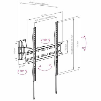  Кронштейн Arm Media LCD-413 черный поворот и наклон 