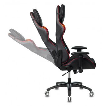  Кресло игровое Бюрократ VIKING 4 AERO RED две подушки черный/красный искусст.кожа/ткань 