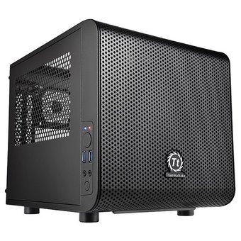  Корпус Thermaltake Core V1 черный без БП miniITX 1x200mm 2xUSB3.0 audio bott PSU 