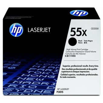  Картридж лазерный HP 55X CE255X черный (12500стр.) для HP LJ P3015 