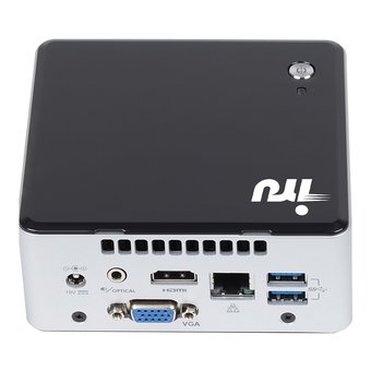  Неттоп IRU NUC 111 1166768 Cel N3050 (1.6)/4Gb/SSD120Gb/HDG/CR/Win10 Pro 64/GbitEth/WiFi/BT/65W/черный/серебристый 