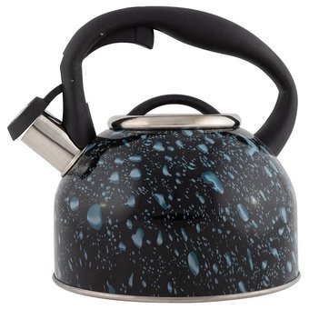  Чайник MALLONY Lacrima 2,5л черный с синими каплями (003979) 
