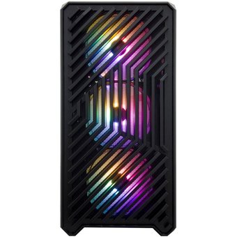  Корпус 1STPLAYER Trilobite T5 Black (T5-BK-4F1)/mATX, TG/4x120mm LED fans inc. 