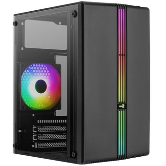  Корпус AeroCool EVO Mini-G-BK-v1 (4711099472352) MiniTower (mATX, USB3x1, USB2x2, 120mm RGB fan, без БП) 