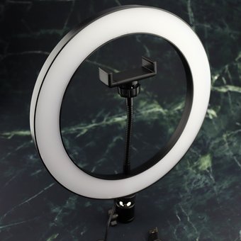  Кольцевая LED лампа RK40 Live Ring Light (26см) + держатель для телефона 
