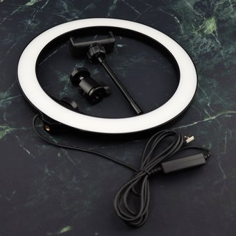  Кольцевая LED лампа Ring Fill Light (26см) + держатель для телефона 