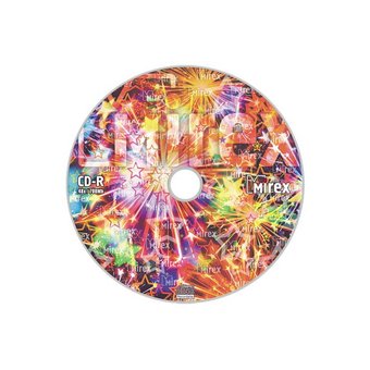  Диск CD-R Mirex 700 Mb, 48х, дизайн "Party", Shrink (100) 
