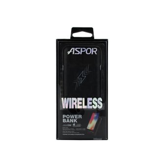  Внешний аккумулятор Aspor A336W Wireless 8000 mAh (IQ) черный 