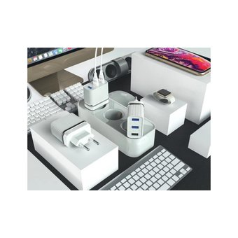  СЗУ Aspor А833E 3USB + кабель Lightning (3.4A/IQ) Белый 