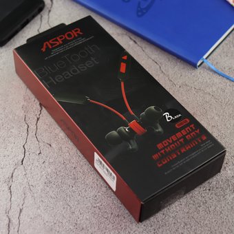  Наушники Bluetooth Magnetic Aspor A612 Черный 