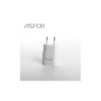  СЗУ Aspor А818 1USB + кабель Lightning (1A/IQ) Белый 