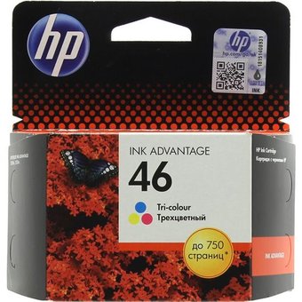  Картридж струйный HP 46 CZ638AE многоцветный для HP DJ Adv 2020hc/2520hc 