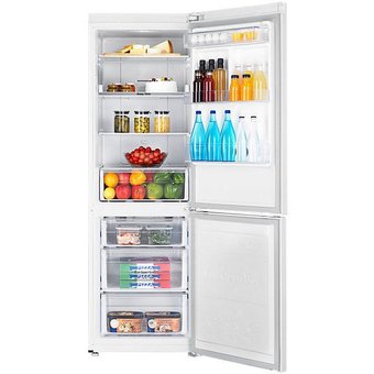  УЦ Холодильник Samsung RB33J3200 WW белый двухкамерный 59.5x66.8x185 см Объем холодильной камеры 230 л (мятый верхний задний угол) 