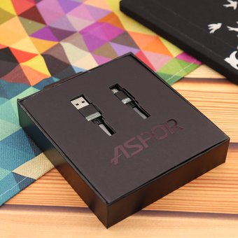  Дата-кабель Aspor A135 Nylon Micro 1,2м серый 