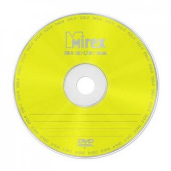  Диск DVD-R Mirex 4.7 Gb, 16x, Slim Case (1) 